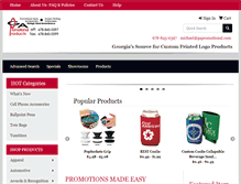 Tablet Screenshot of gapromotional.com